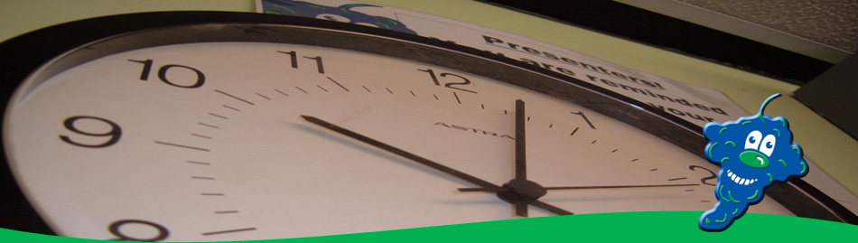 Close up of clock in studio